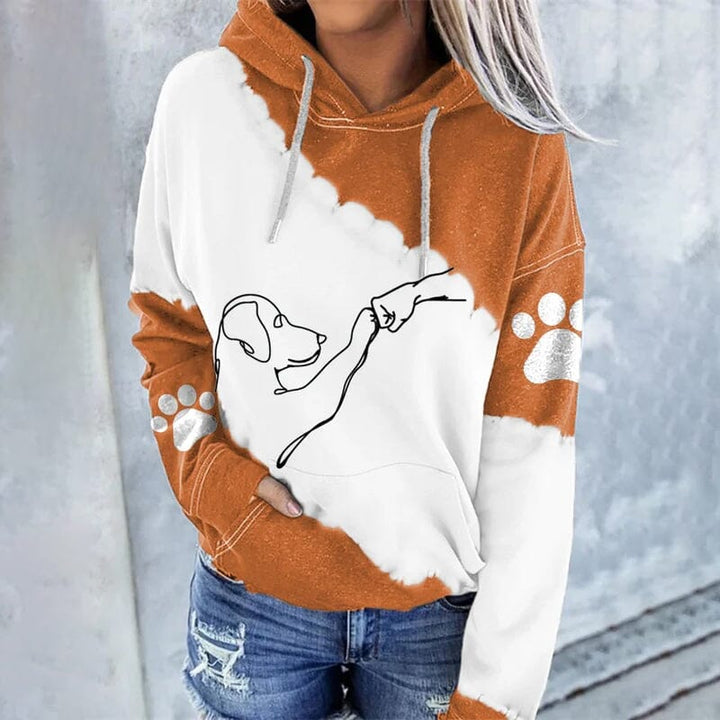 Trendy, lässiger Hoodie mit digitalem Druck