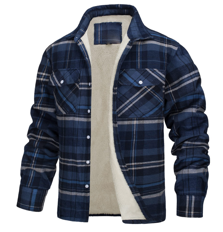 Nate™ | Herren Karierte Sherpa-Futterjacke