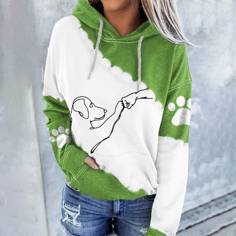 Trendy, lässiger Hoodie mit digitalem Druck