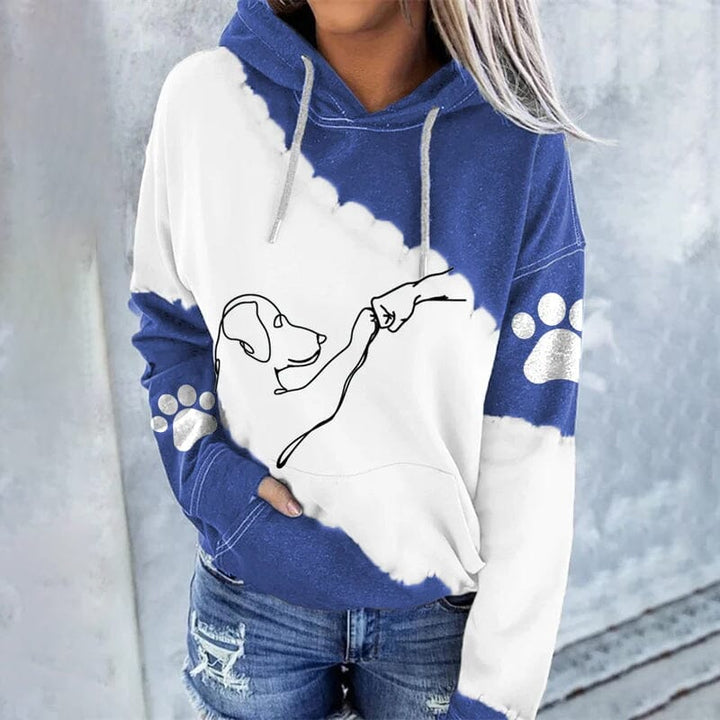Trendy, lässiger Hoodie mit digitalem Druck
