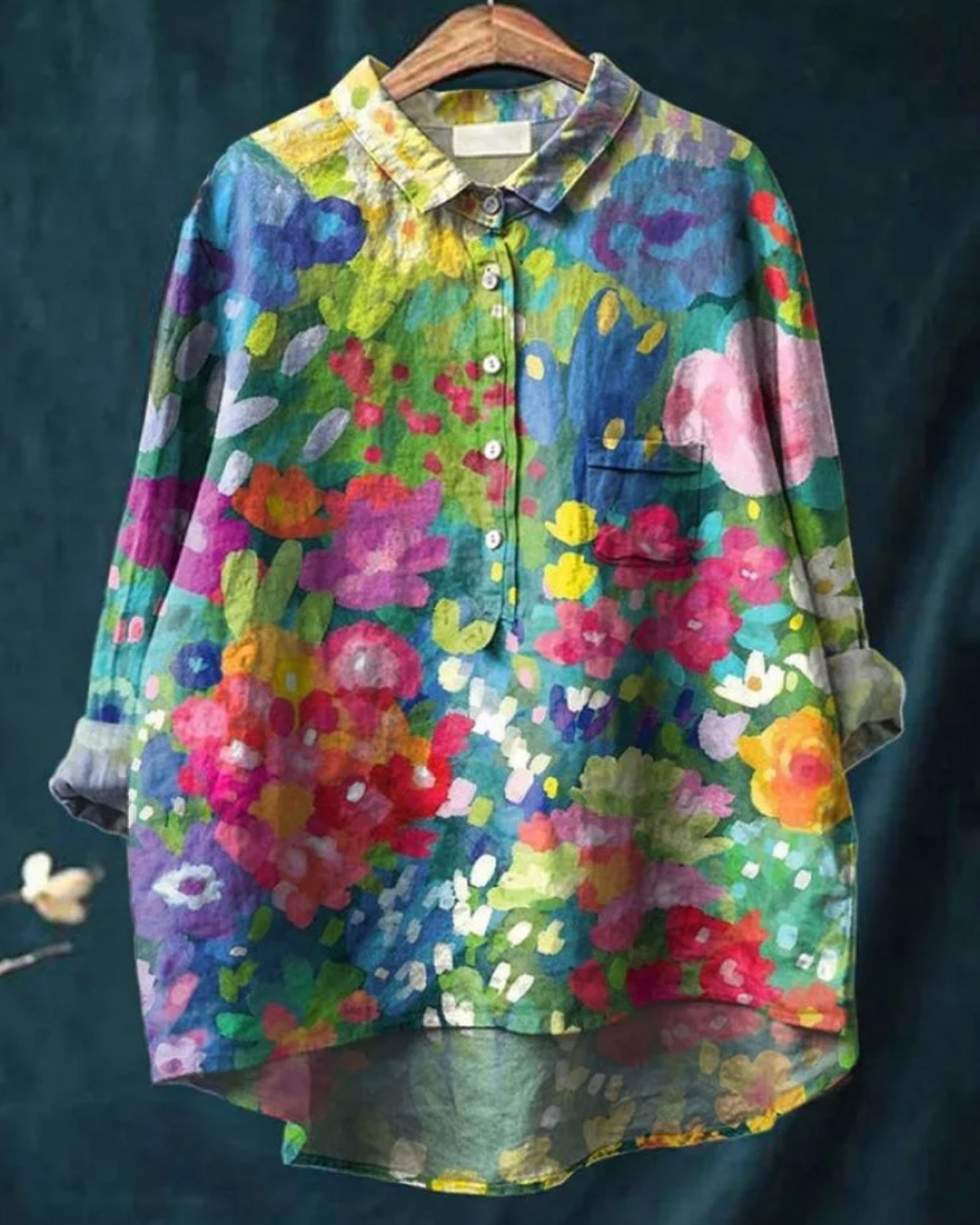 Jenny | Stilvolles Floral-Hemd mit Knöpfen