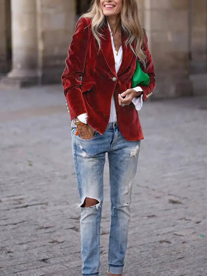 JULISSA | ELEGANTER VELVET BLAZER