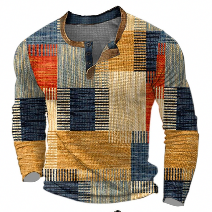 Lawson | Stilvolles Henley-Shirt mit geometrischem Muster