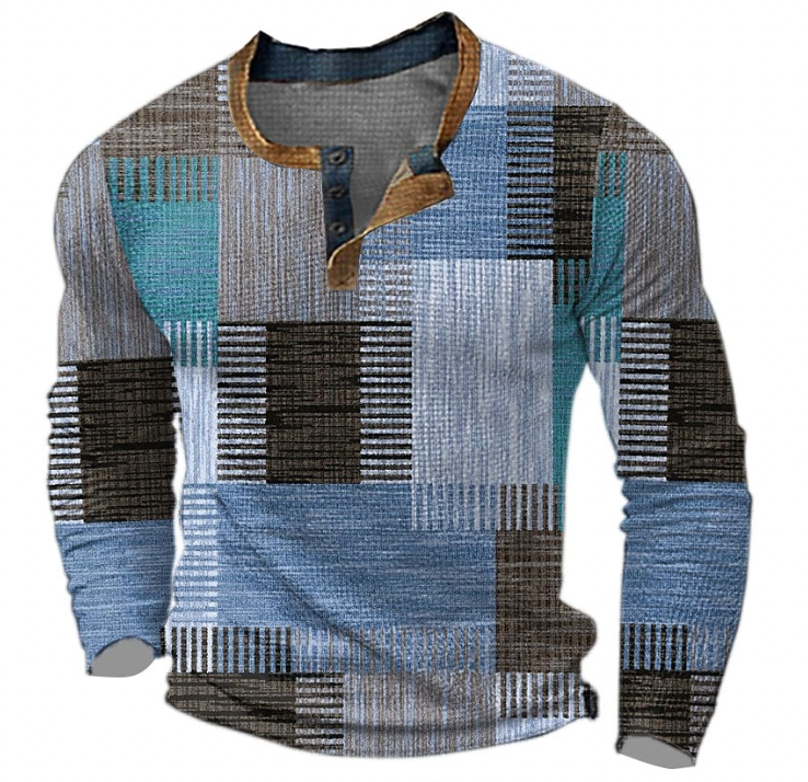 Lawson | Stilvolles Henley-Shirt mit geometrischem Muster