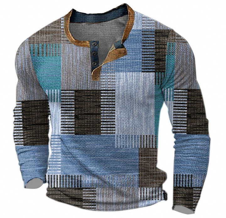 Lawson | Stilvolles Henley-Shirt mit geometrischem Muster