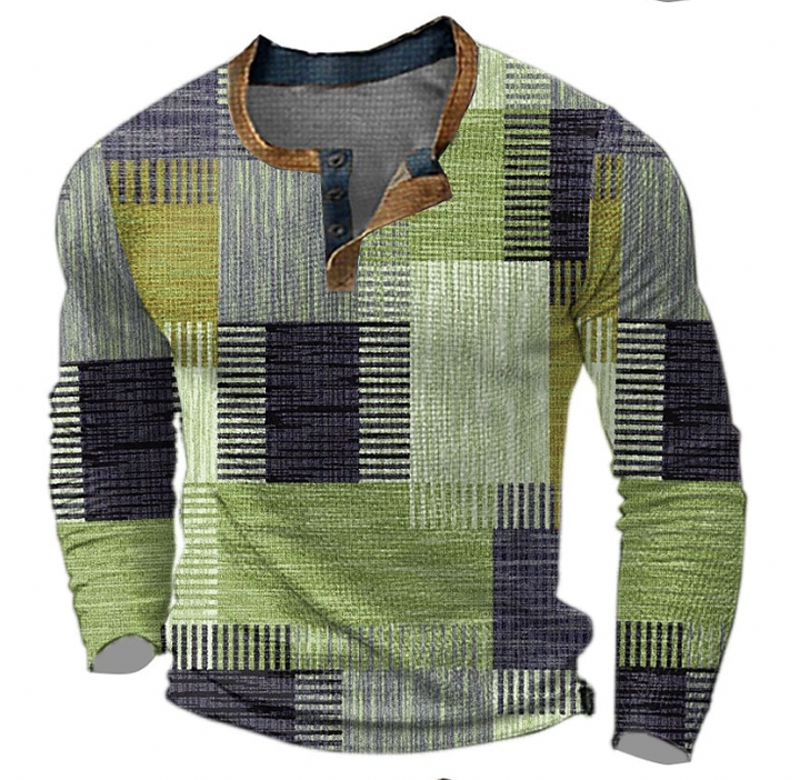 Lawson | Stilvolles Henley-Shirt mit geometrischem Muster