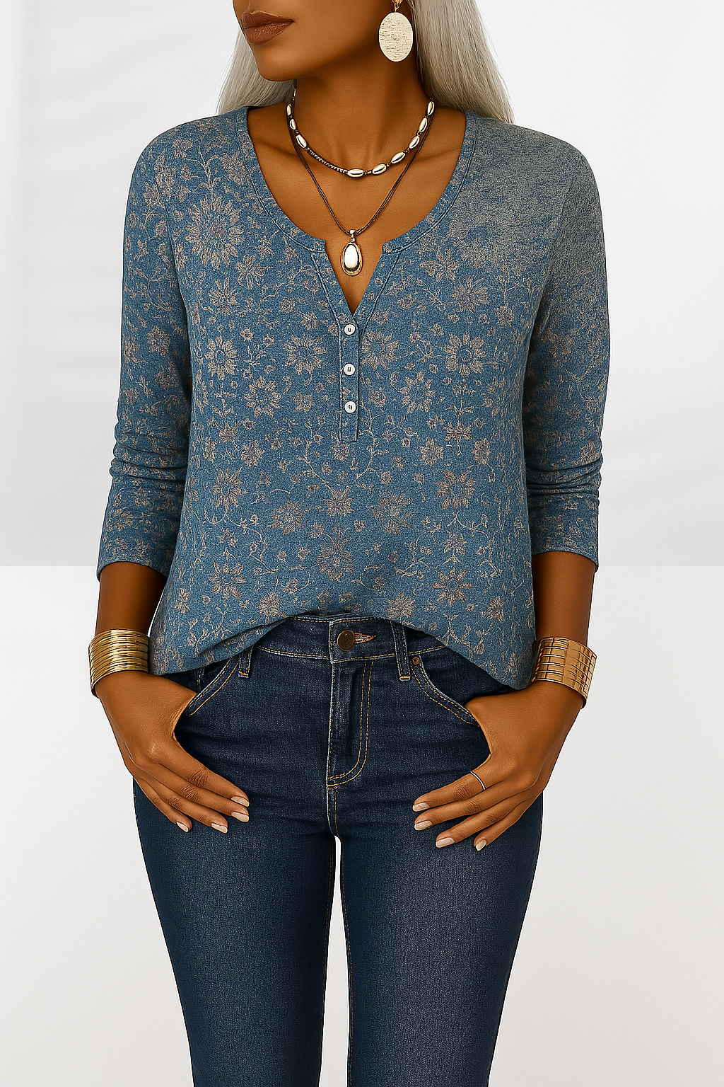 Alina - Elegante Boho-Bluse