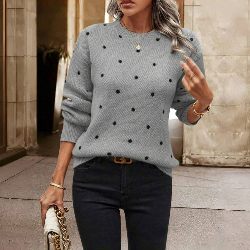Lilah | Gepunkteter Strickpullover