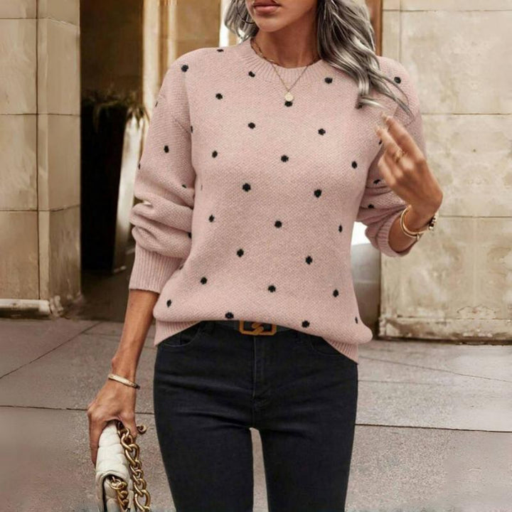 Lilah | Gepunkteter Strickpullover