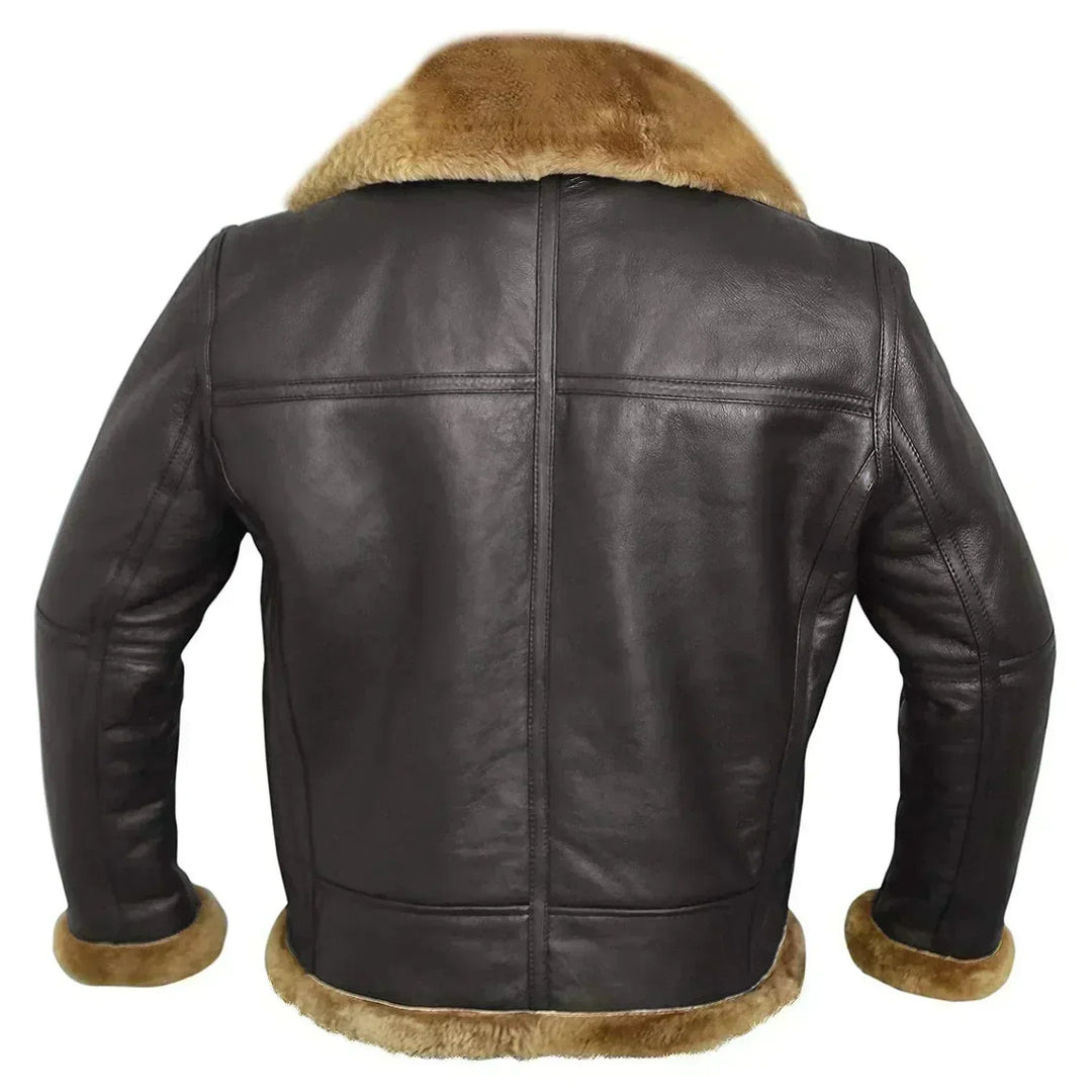 Fletcher™ | Premium Lammfell-Lederjacke