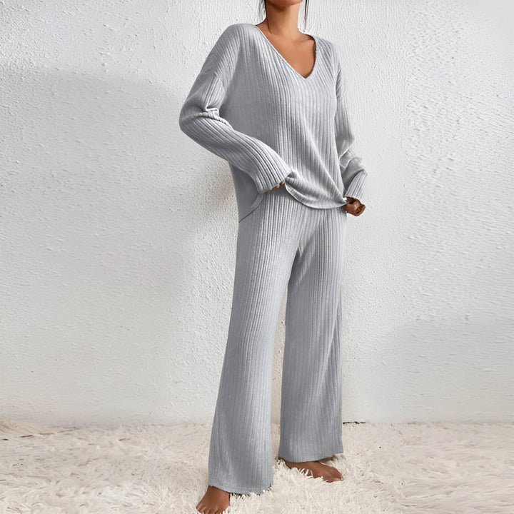Isla™ | Gestreifter V-Ausschnitt Pullover Set