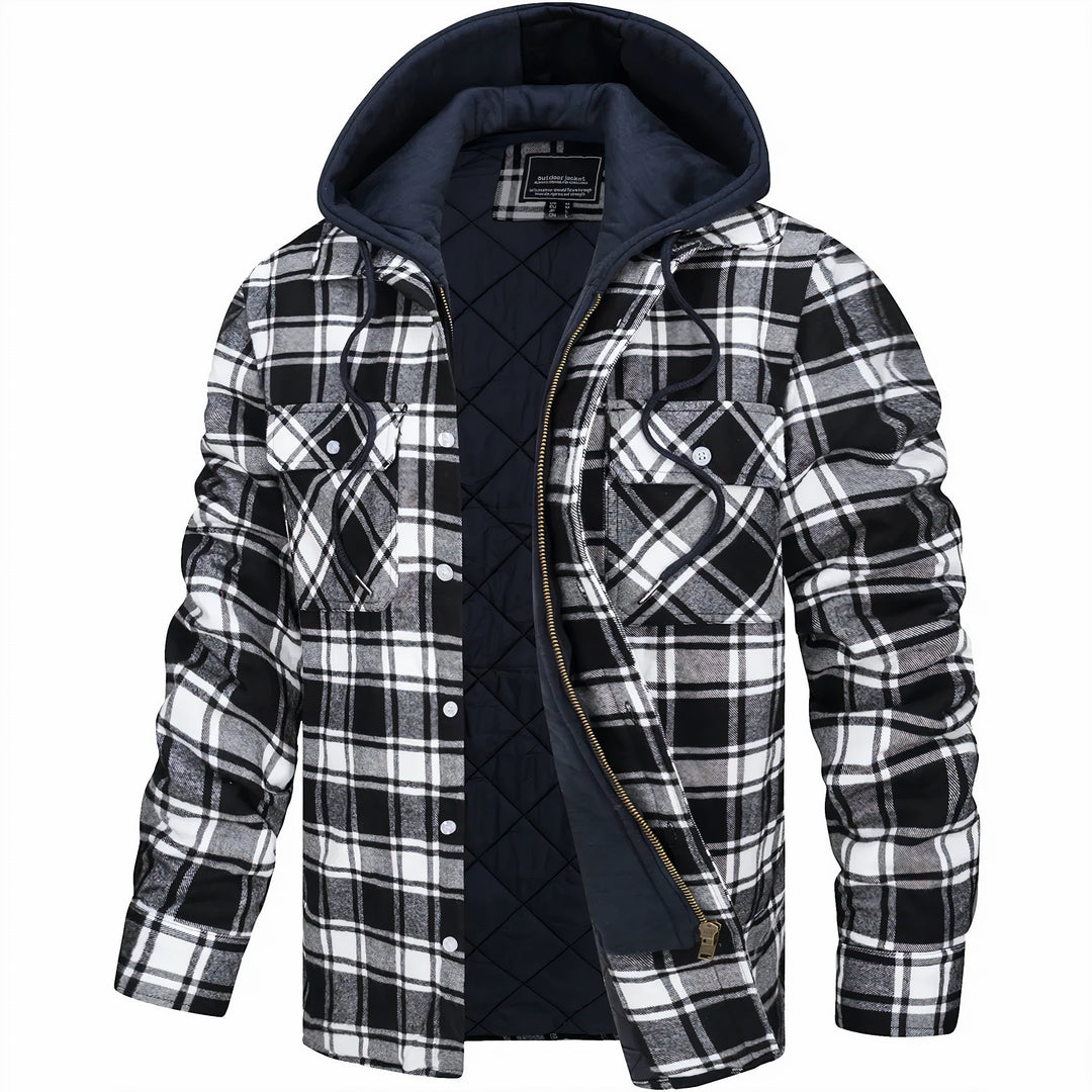 Declan | Karierte Jacke mit Reißverschluss