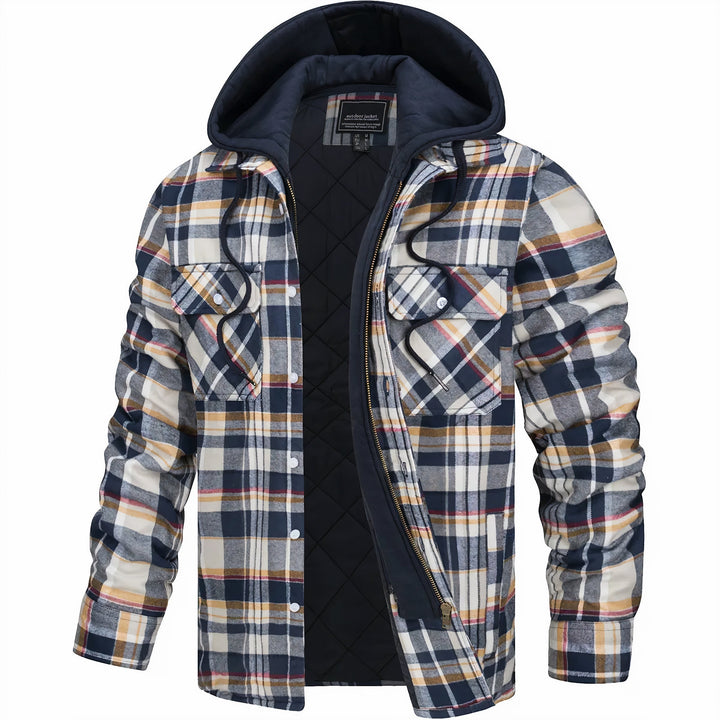 Declan | Karierte Jacke mit Reißverschluss